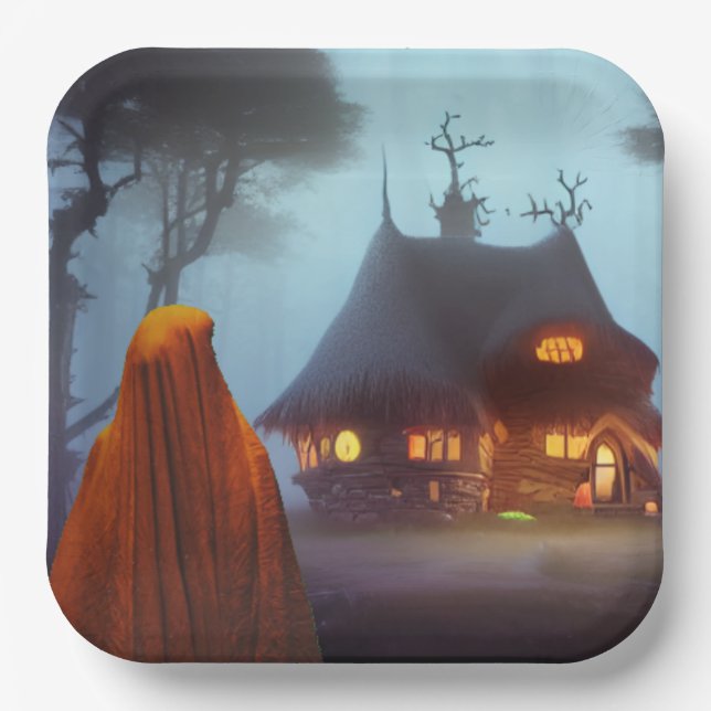 Halloween Specter Pappteller (Vorderseite)