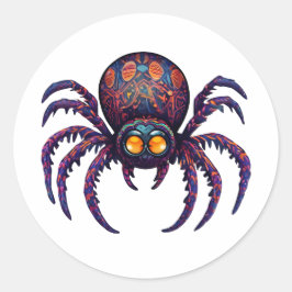 Halloween Spider Alebrije Runder Aufkleber
