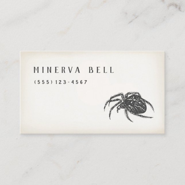 Halloween Spider Calling Card Telefonnummerkarte (Vorderseite)