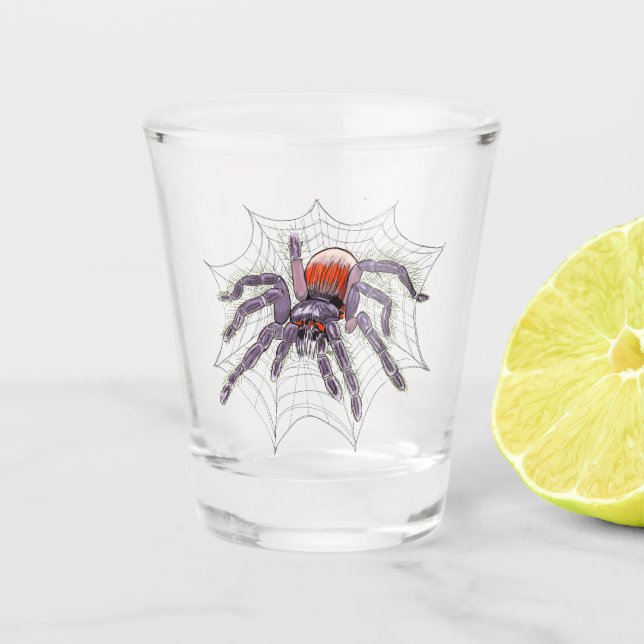 Halloween Spider Creepy Fun Schnapsglas (Vorderseite)