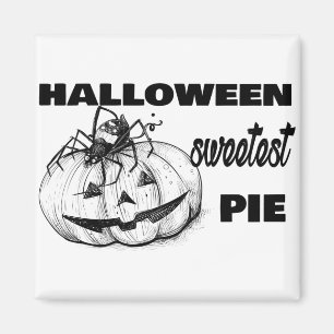 Halloween Spider denken an Kürbiskuchen Magnet