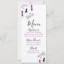 Halloween Spider Doodles Geburtstagsmenü