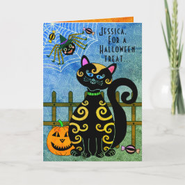 Halloween Spider Hexe Personalisiert Karte