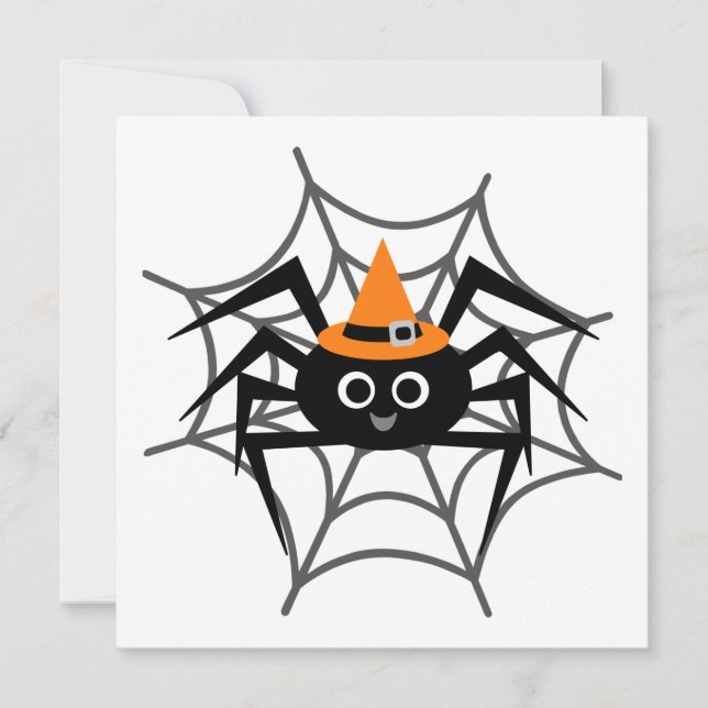 Halloween Spider in Web-Shirts und Geschenke Karte (Vorderseite)