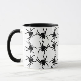 Halloween Spider Tasse Schwarz/Weiß