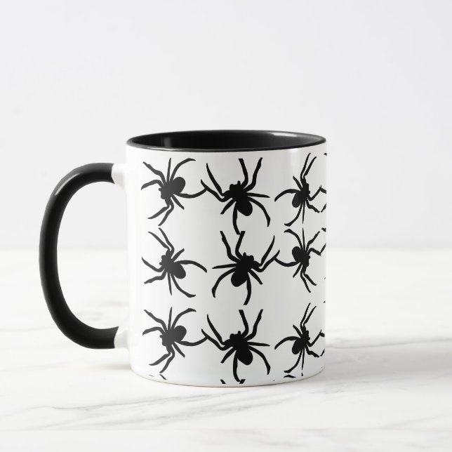 Halloween Spider Tasse Schwarz/Weiß (Links)
