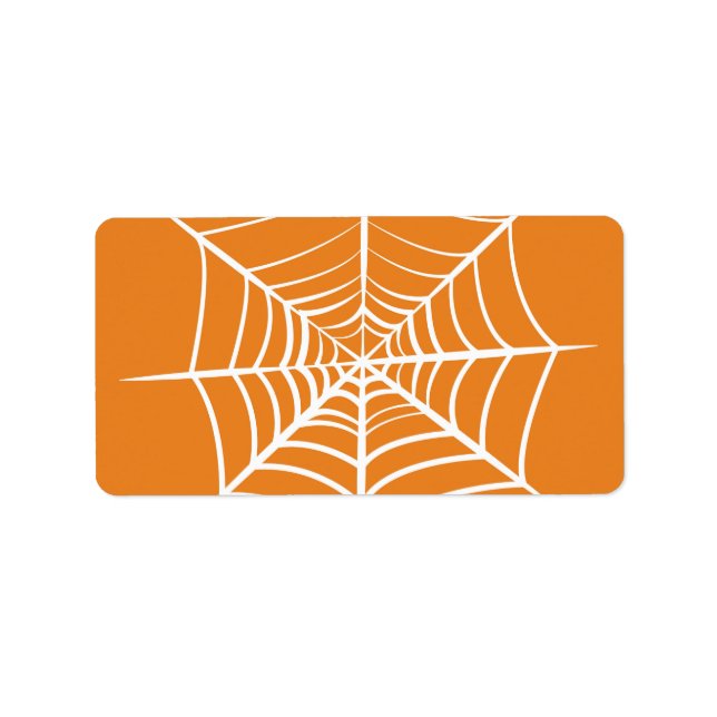 Halloween Spider Web Adressaufkleber (Vorne)