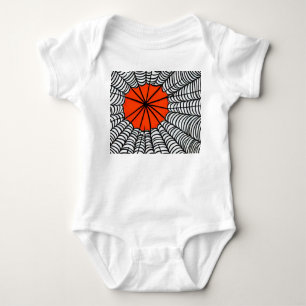 Halloween Spider Web Baby Strampler