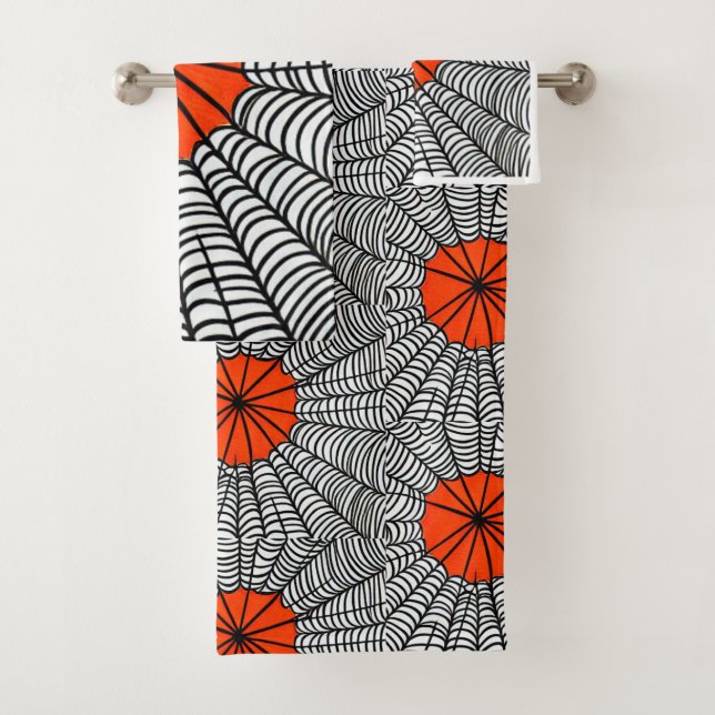 Halloween Spider Web Badhandtuch Set (Insitu)