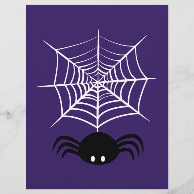 Halloween Spider Web Briefbogen (Vorderseite)