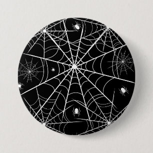 Halloween Spider Web Button