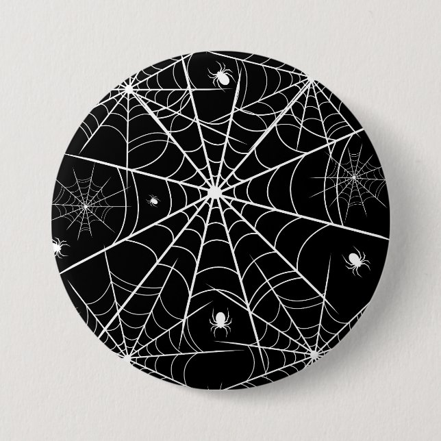 Halloween Spider Web Button (Vorderseite)