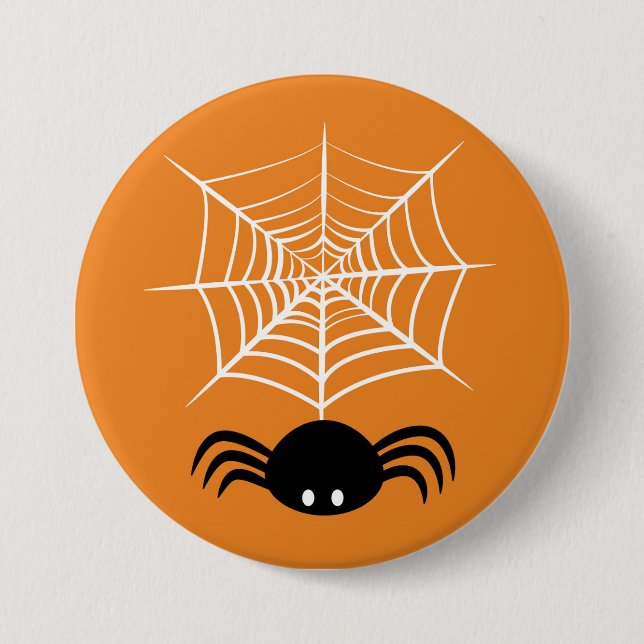 Halloween Spider Web Button (Vorderseite)