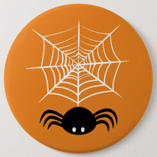 Halloween Spider Web Button