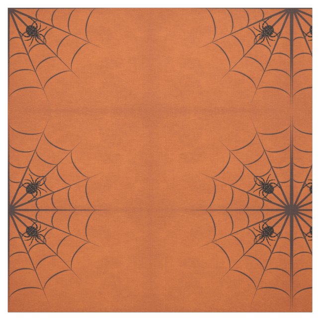 Halloween Spider Web Combed Cotton Fabric Stoff (Muster)