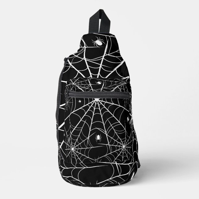 Halloween Spider Web Crossbody Bag (Vorderseite)