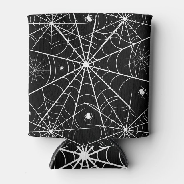 Halloween Spider Web Dosenkühler (Vorderseite)