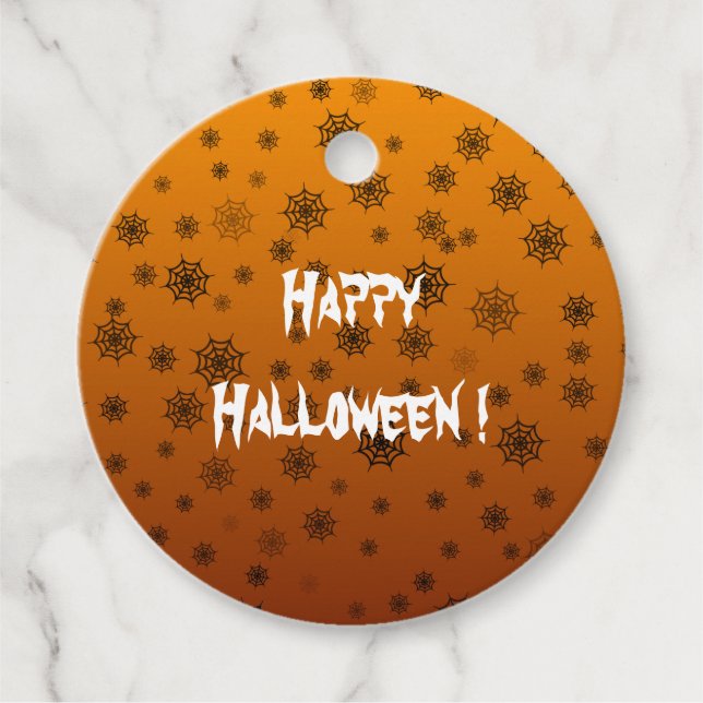 Halloween Spider Web Geschenkanhänger (Vorderseite)
