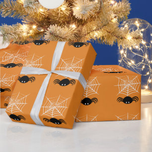 Halloween Spider Web Geschenkpapier