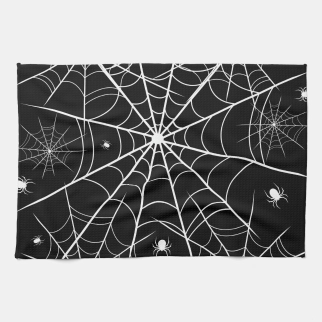 Halloween Spider Web Geschirrtuch (Horizontal)
