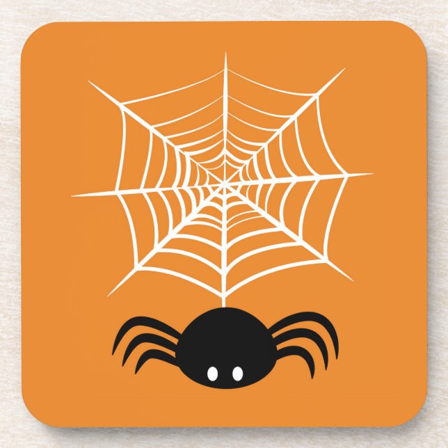 Halloween Spider Web Getränkeuntersetzer (Vorderseite)