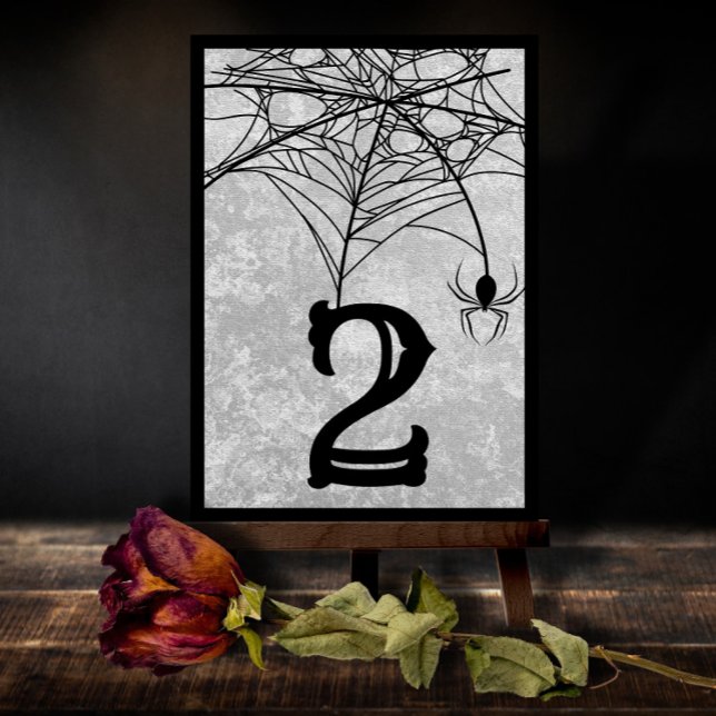 Halloween Spider Web Gothic Wedding Tischnummer (Von Creator hochgeladen)