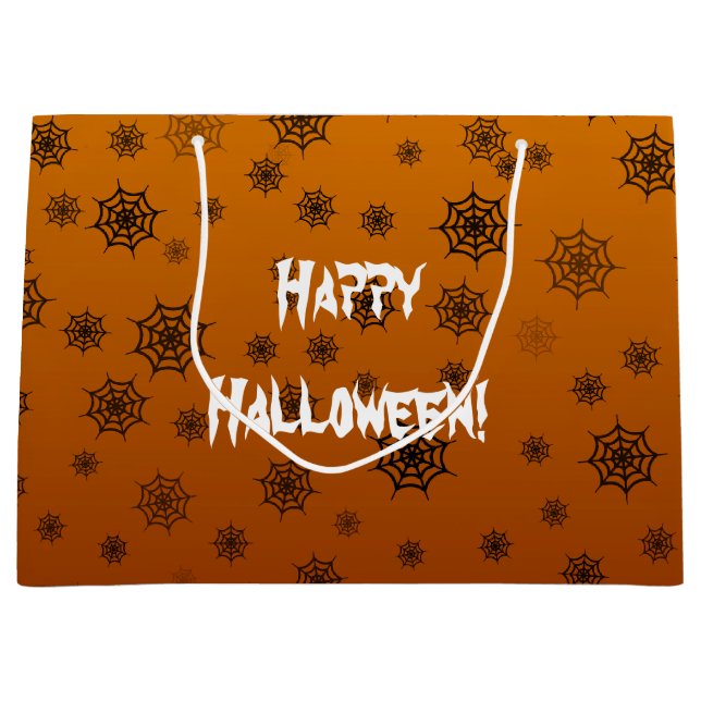 Halloween Spider Web Große Geschenktüte (Vorderseite)