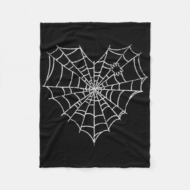 Halloween Spider Web Kostüm Niedlich Heart Spider  Fleecedecke (Vorderseite)