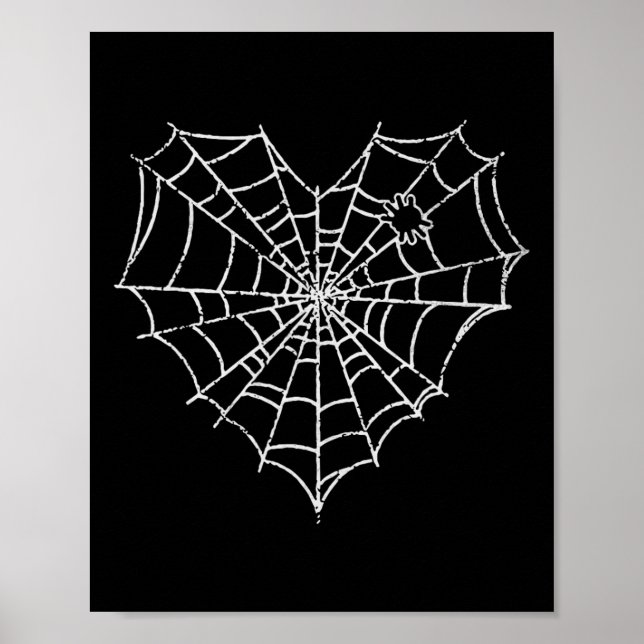 Halloween Spider Web Kostüm Niedlich Heart Spider  Poster (Vorne)
