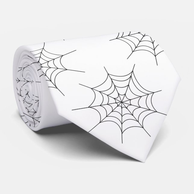 Halloween Spider Web Krawatte (Gerollt)