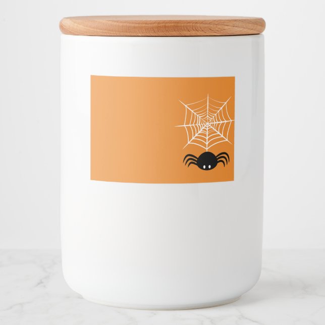 Halloween Spider Web Lebensmitteletikett (Vorderseite)