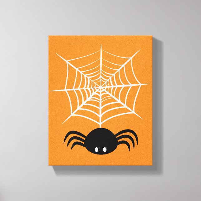 Halloween Spider Web Leinwanddruck (Vorderseite)