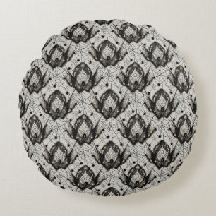 Halloween Spider Web - Nahtlose Gotik Rundes Kissen
