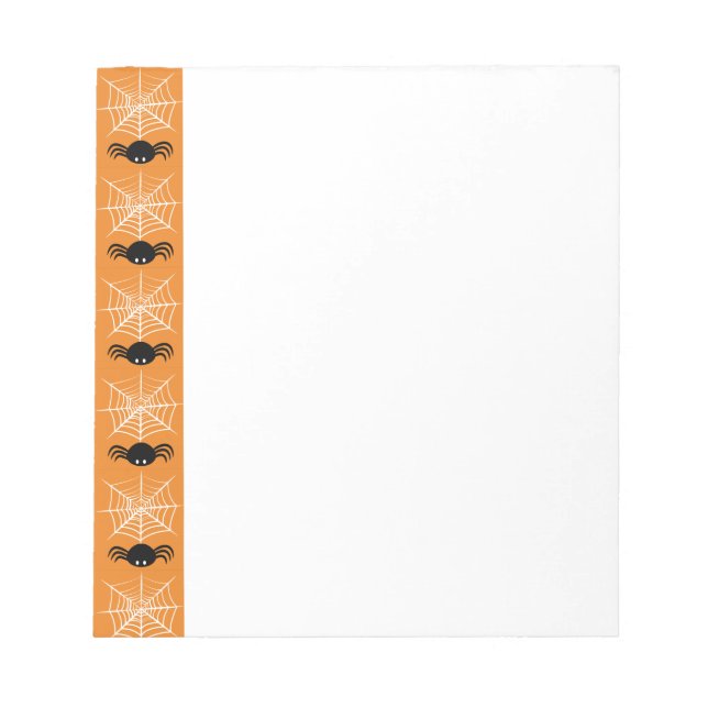 Halloween Spider Web Notizblock (Vorderseite)