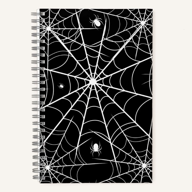 Halloween Spider Web Notizbuch (Vorderseite)