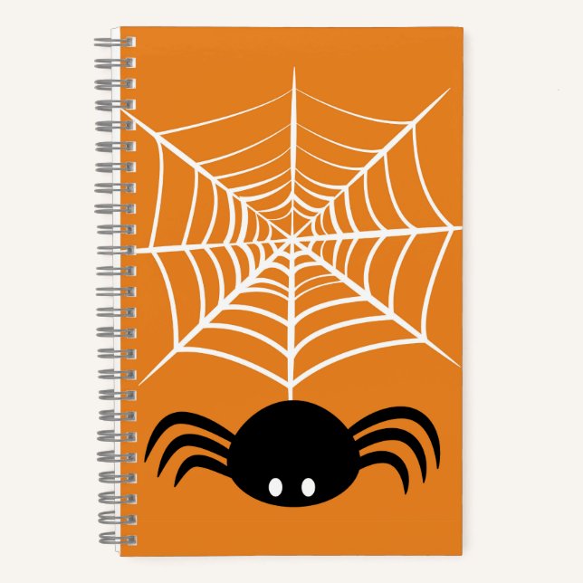 Halloween Spider Web Notizbuch (Vorderseite)