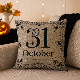 Halloween Spider Web Personalisiert 31. Oktober Kissen
