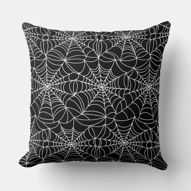 Halloween Spider Web Pillow Kissen (Vorderseite)