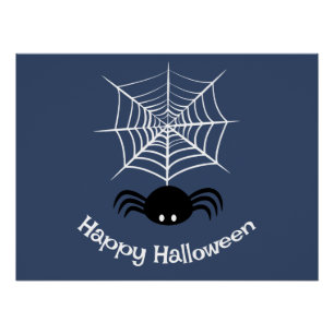 Halloween Spider Web Poster