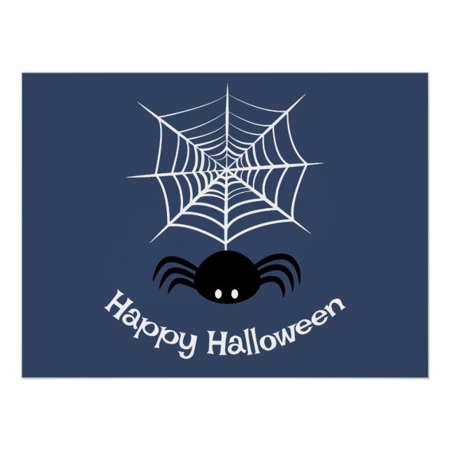 Halloween Spider Web Poster (Vorderseite)