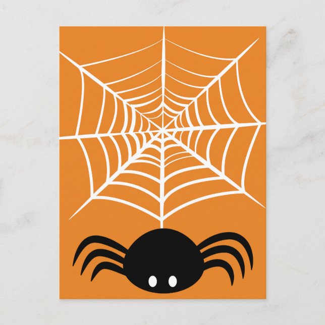 Halloween Spider Web Postkarte (Vorderseite)