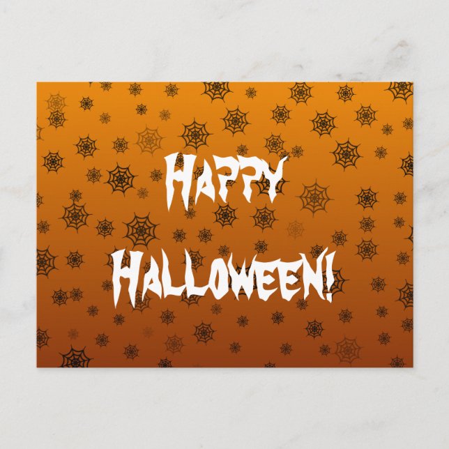 Halloween Spider Web Postkarte (Vorderseite)