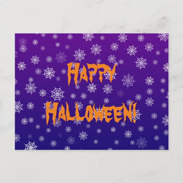 Halloween Spider Web Postkarte (Vorderseite)