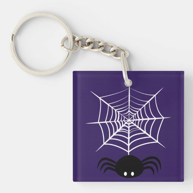Halloween Spider Web Schlüsselanhänger (Vorderseite)