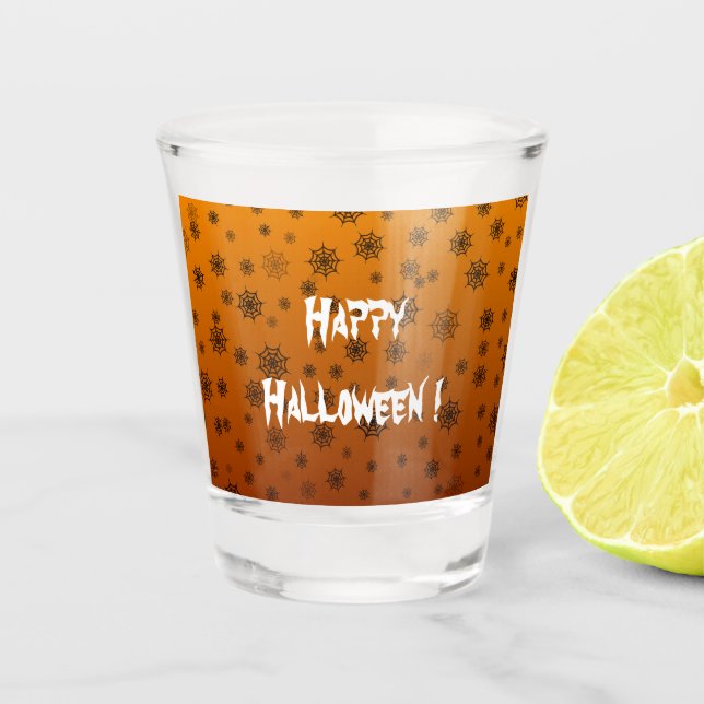 Halloween Spider Web Schnapsglas (Vorderseite)