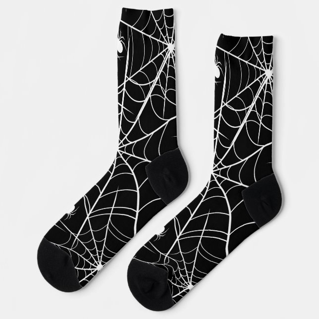Halloween Spider Web Socken (Linkes Detail)