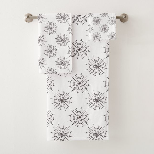 Halloween, Spider Web, Trick oder Treat, Boo Badhandtuch Set (Insitu)
