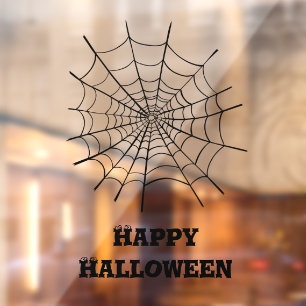 Halloween Spider Web und Eyeballs Fensteraufkleber