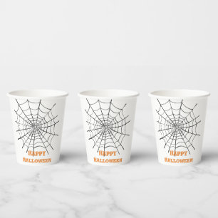 Halloween Spider Web und Eyeballs Pappbecher