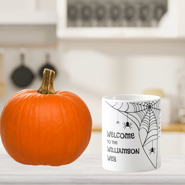Halloween Spider Web Willkommen Kaffeetasse (Von Creator hochgeladen)